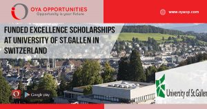 Funded Excellence Scholarships at University of St.Gallen in Switzerland