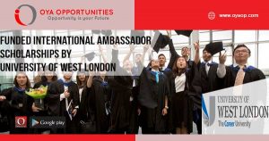 Funded International Ambassador Scholarships by University of West London