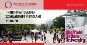 Transform Together Scholarships in England 2019/20