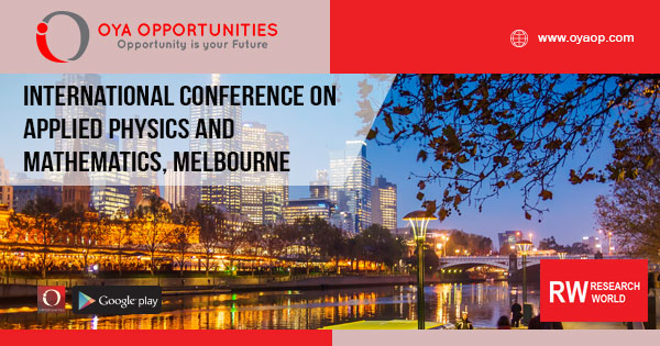 International conference on Applied Physics and Mathematics, Melbourne