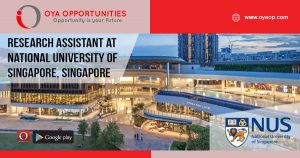 Research Assistant at National University of Singapore, Singapore