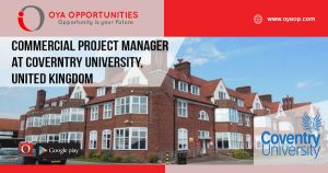 Commercial Project Management at Coventry University, UK