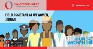 Field Assistant at UN WOMEN, Jordan