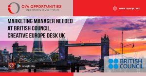 Marketing Manager at British Council Creative Europe Help Desk UK