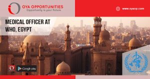 Medical Officer at WHO, Egypt