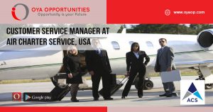 Customer Experience Manager at Air Charter Service, New York