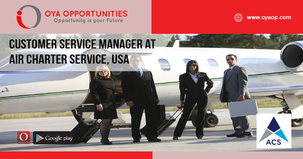 Customer Experience Manager at Air Charter Service, New York
