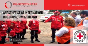 Anesthetist at International Red Cross, Switzerland