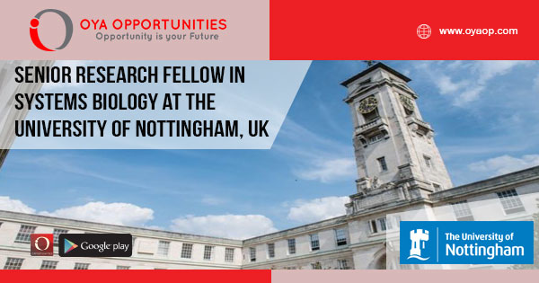 Senior Research Fellow in Systems Biology at the University of Nottingham, UK