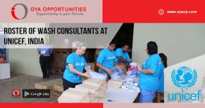 Roster of WASH Consultants at UNICEF, India