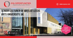 Senior Lecturer of Arts at Leeds Arts University, UK