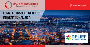 Legal Counselor at Relief International, USA