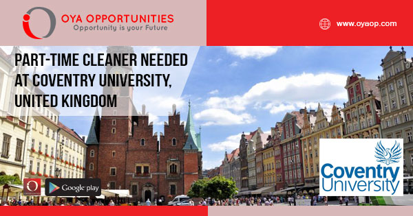 part-time cleaner needed at coventry university
