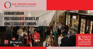 Humanitarian Postgraduate Grants at Kings College London