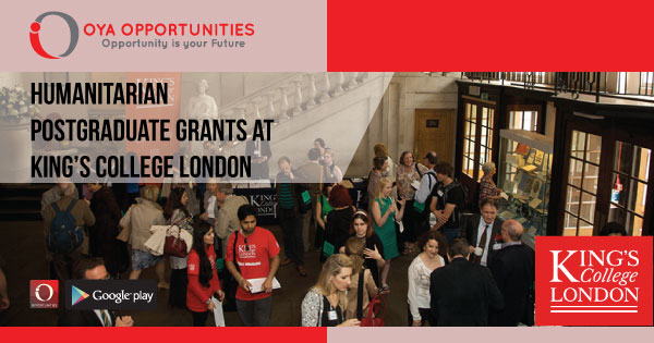 Humanitarian Postgraduate Grants at Kings College London