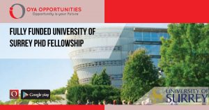 Fully Funded University of Surrey PhD Fellowship