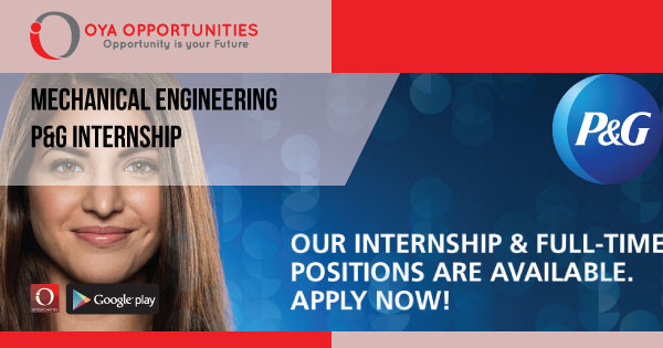 Mechanical Engineering P&G Internship