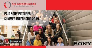 Paid Sony Pictures Summer Internship 2019