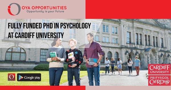 Fully Funded PhD in Psychology at Cardiff University