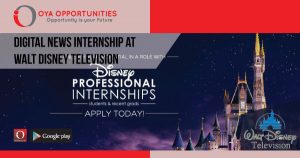 Digital News Internship at Walt Disney Television