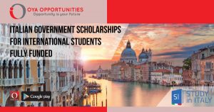 Fully Funded Italian Government Scholarships for International Students