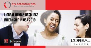 L'Oreal Human Resource Internship in USA 2019