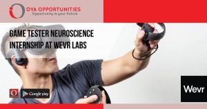 Game Tester Neuroscience Internship at Wevr Labs