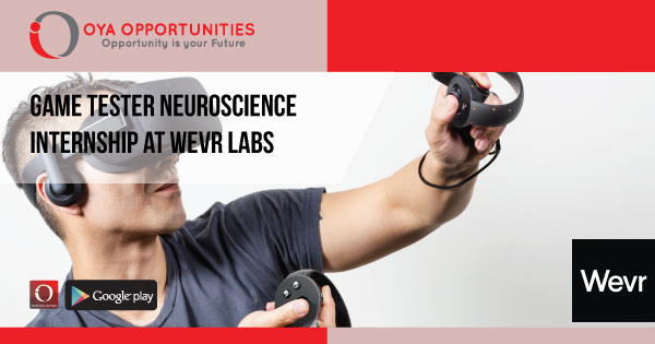 Game Tester Neuroscience Internship at Wevr Labs