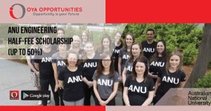 ANU Engineering Half Fee Scholarship (Up to 50%)