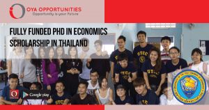 Fully Funded PhD in Economics Scholarship in Thailand