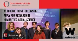 Wellcome trust fellowship | Apply for research in humanities, social science