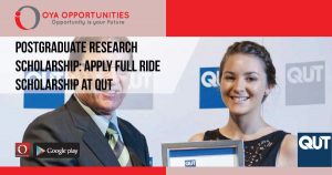 Postgraduate Research Scholarship | Apply Full Ride Scholarship at QUT