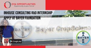 Inhouse Consulting R&D Internship | Apply at Bayer Foundation