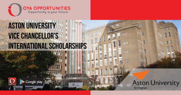 Aston University Vice Chancellor's International Scholarships