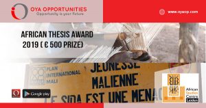 African Thesis Award 2019 ( € 500 Prize)