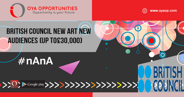 British Council New Art New Audiences (up to£30,000)