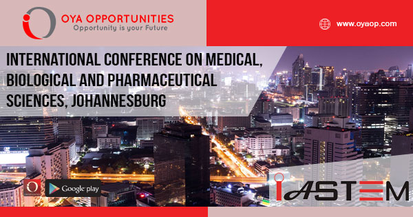 International Conference on Medical, Biological and Pharmaceutical Sciences, Johannesburg