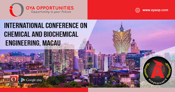 International Conference on Chemical and Biochemical Engineering, Macau