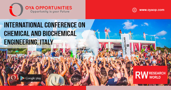 International Conference on Chemical and Biochemical Engineering 2019, Italy