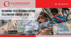 Desmond Tutu Reconciliation Fellowship Award 2019
