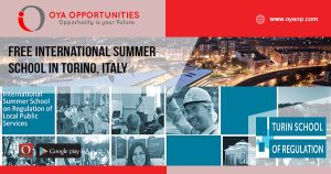 Free International Summer School in Torino, Italy