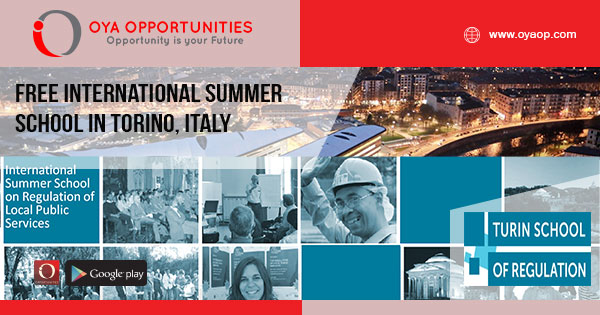 Free International Summer School in Torino, Italy