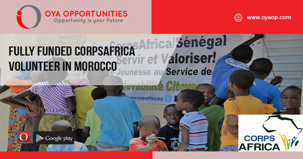 Fully Funded CorpsAfrica Volunteer in Morocco