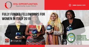 Fully Funded Fellowships for Women in Italy 2019