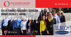 Fully Funded Fulbright Scholar grant 2020-21, Japan
