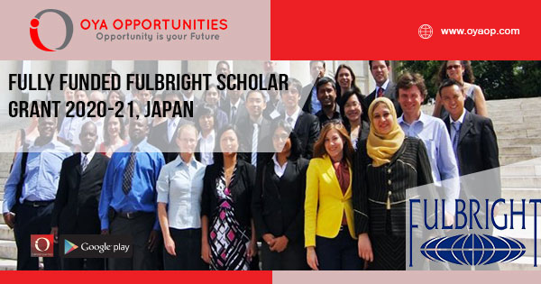 Fully Funded Fulbright Scholar grant 2020-21, Japan