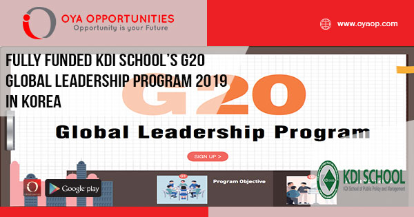 Fully Funded KDI School’s G20 Global Leadership Program 2019 in Korea