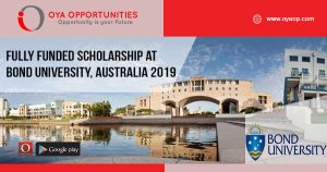 Fully Funded Scholarship at Bond University, Australia 2019