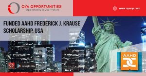 Funded AAHD Frederick J. Krause Scholarship, USA