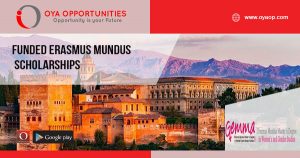 Funded Erasmus Mundus Scholarships
